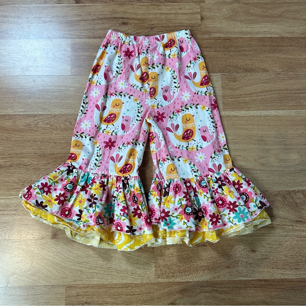 Jelly the Pug Girls Sweet Peep Collection Boutique Capri Bow Set Top & Bottom 5 - Picture 10 of 14